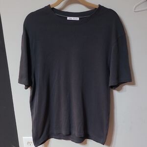 Zara Men’s Black Heavy Weight T-shirt Size Medium